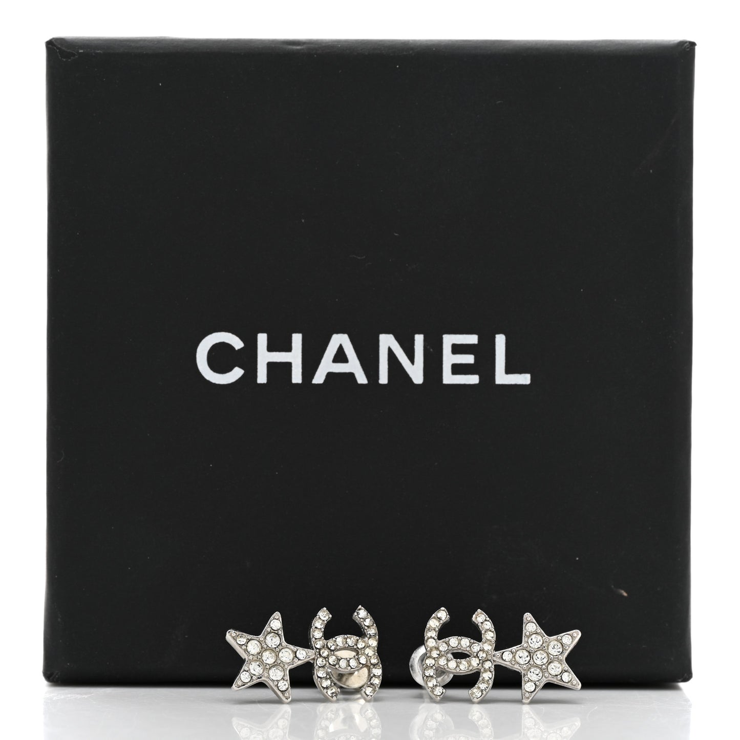 Crystal CC Starfall Drop Earrings Silver