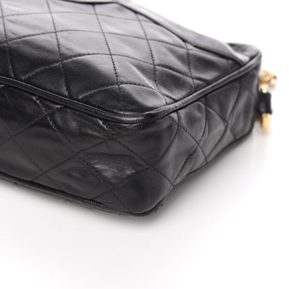 Chanel Lambskin Quilted CC Tassel Camera Case Black 11 of 13