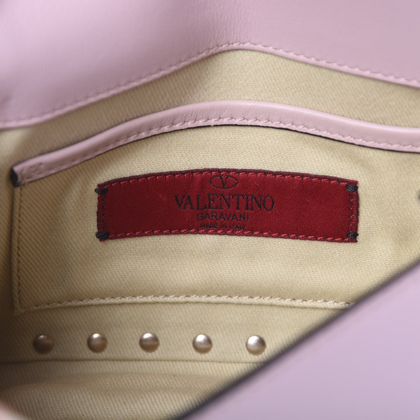 Vitello Mini Rockstud Flap Saddle Crossbody Bag Water Rose