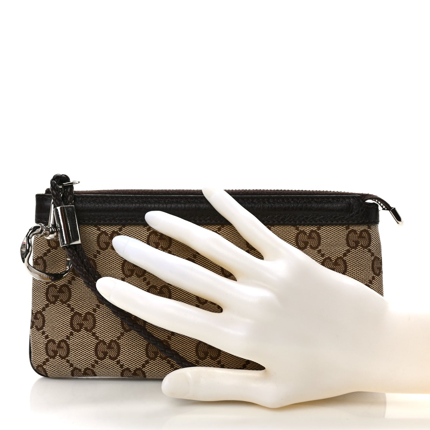 Monogram Horsebit Wristlet Brown