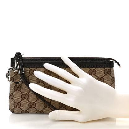 Gucci Monogram Horsebit Wristlet Brown 2 of 7