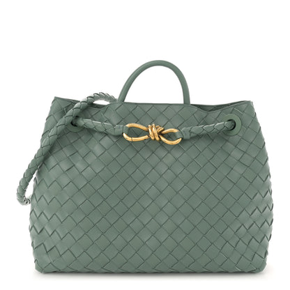 Bottega Veneta Nappa Intrecciato Medium Andiamo Shoulder Bag Aloe 1 of 9