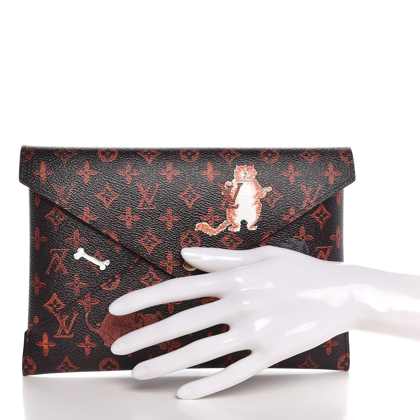 Catogram Large Kirigami Pochette Marron