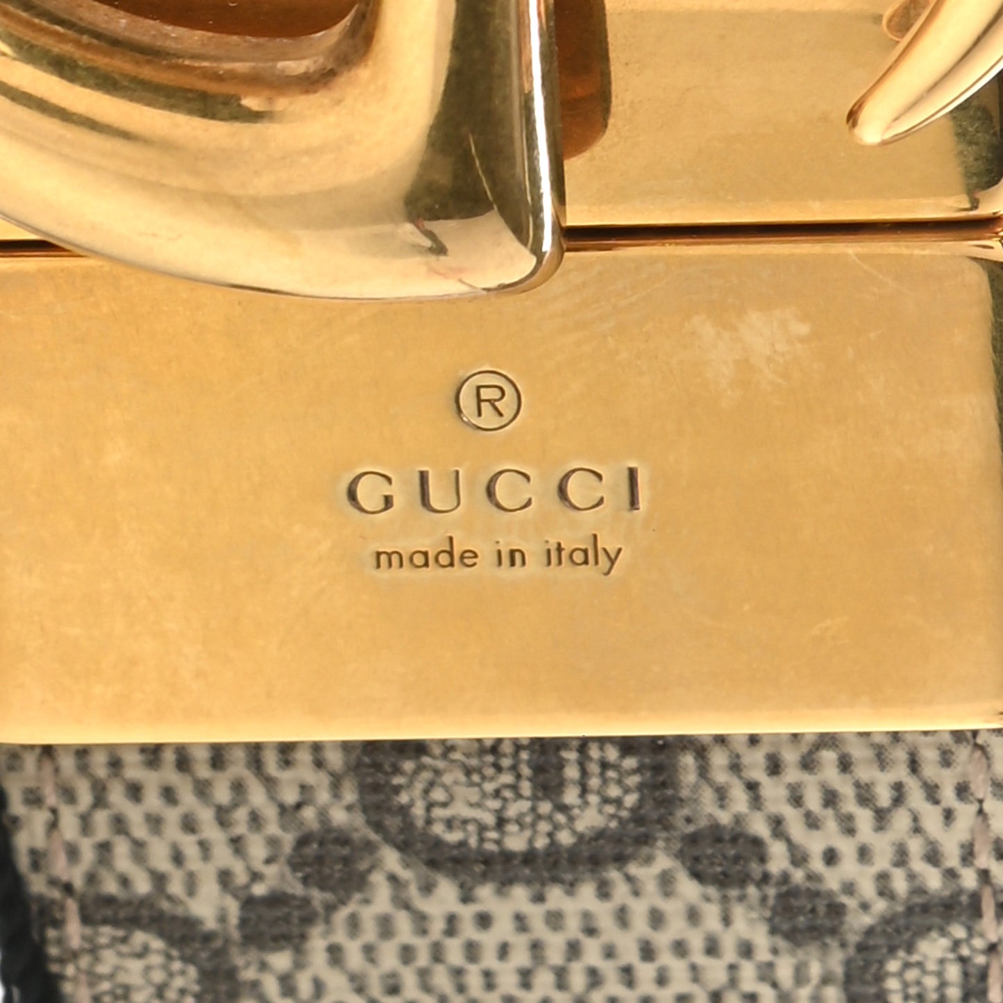 GG Supreme Monogram Plutone Calfskin Double G Reversible 37mm Belt 85 34 Beige Ebony New Acero