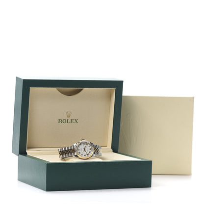 Rolex Stainless Steel 18K Yellow Gold 31mm Oyster Perpetual Datejust Watch White Roman 278273 7 of 7