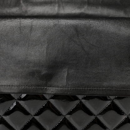 Chanel Patent Quilted Maxi Double Flap Black 14 of 22