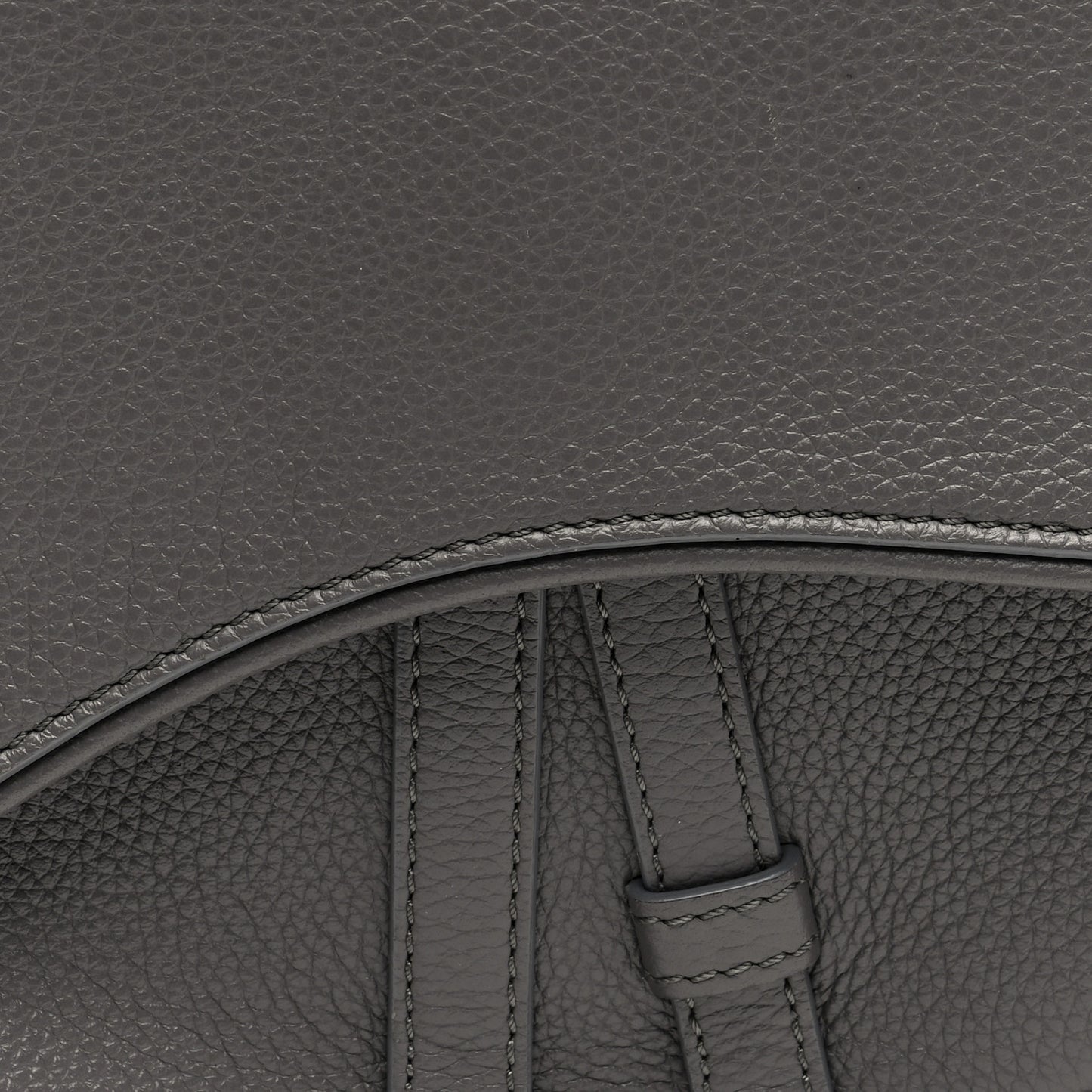Grained Calfskin Mens Saddle Bag Grey