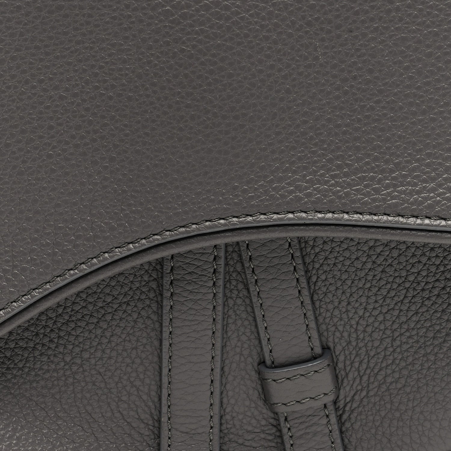 Christian Dior Grained Calfskin Mens Saddle Bag Grey 7 of 9