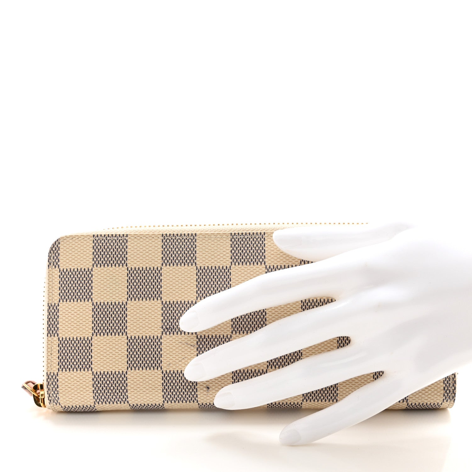 Louis Vuitton Damier Azur Clemence Wallet Rose Ballerine 2 of 9