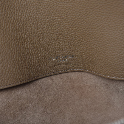 Saint Laurent Grained Calfskin Medium Souple Sac De Jour Taupe 8 of 15