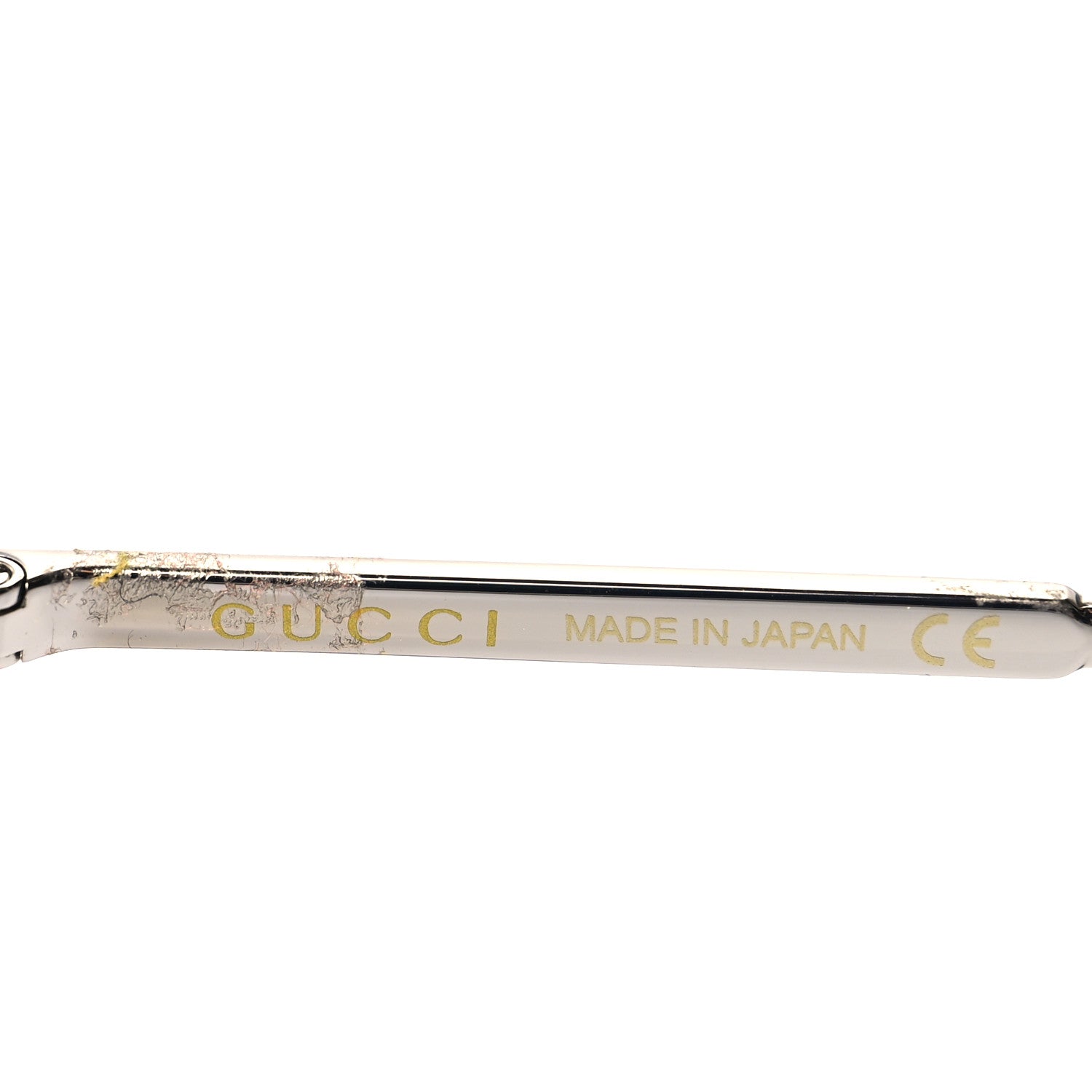 Gucci Metal Aviator Sunglasses GG0365S Silver Yellow 6 of 9