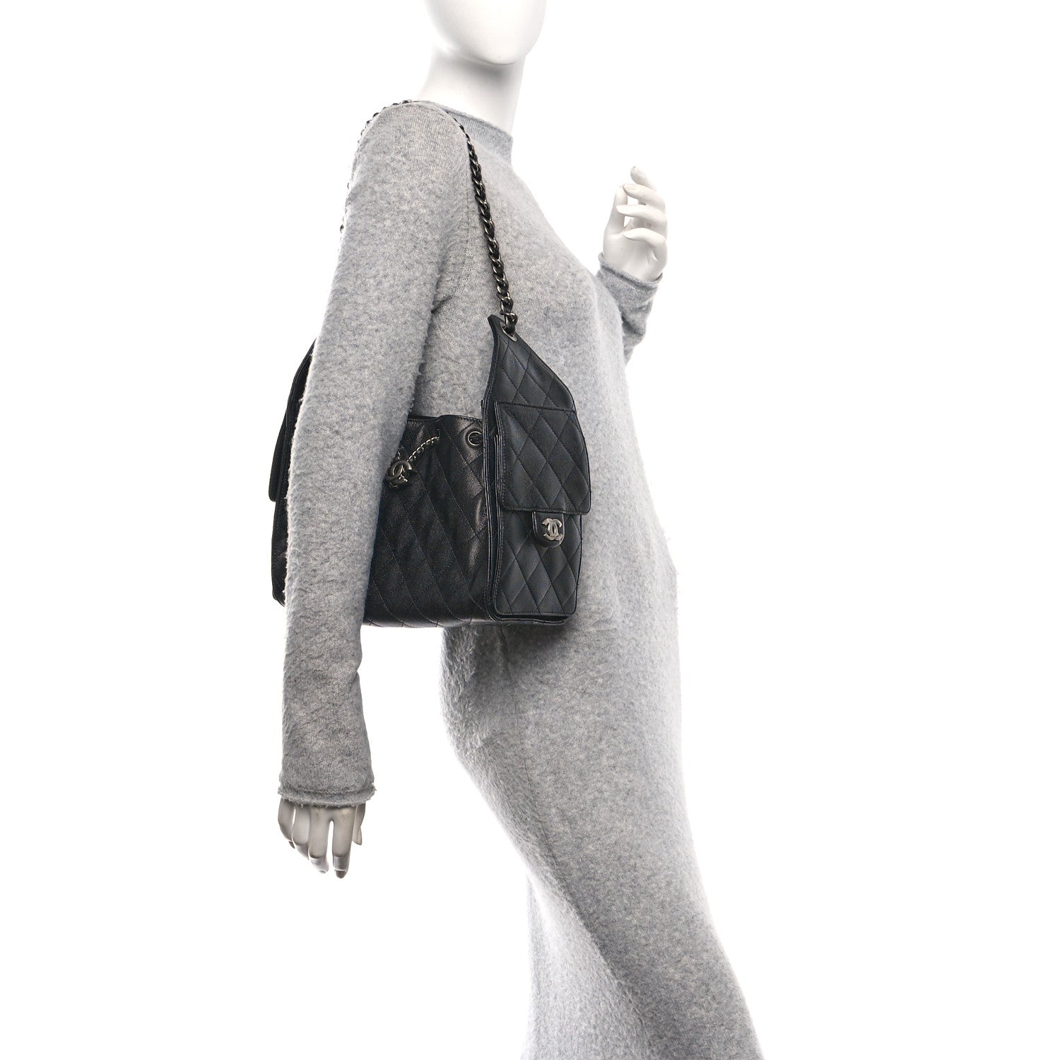 Chanel Caviar Quilted Small Chanel 25 Handbag Black 2 of 11