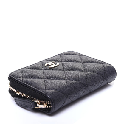Chanel Caviar Quilted Zip Coin Purse Black 4 of 11