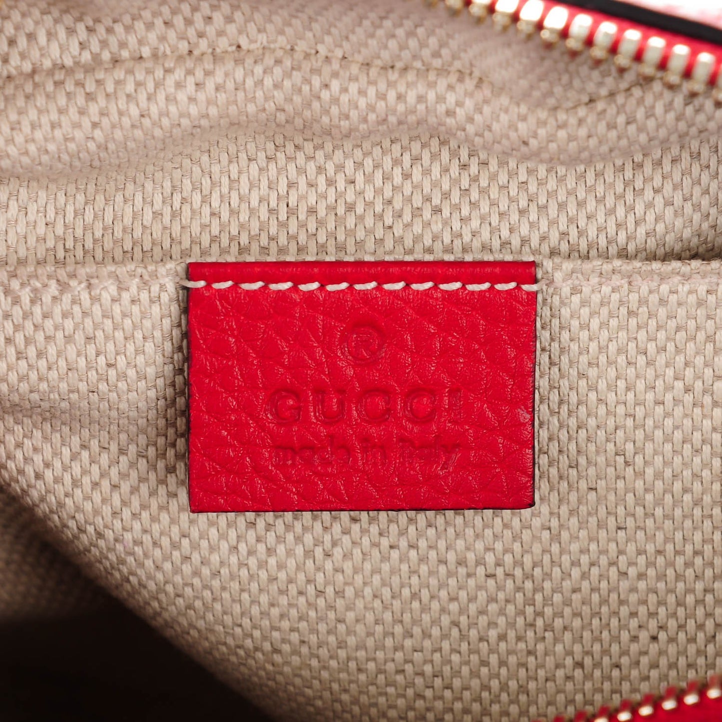 Pebbled Calfskin Small Soho Disco Bag Tabasco Red