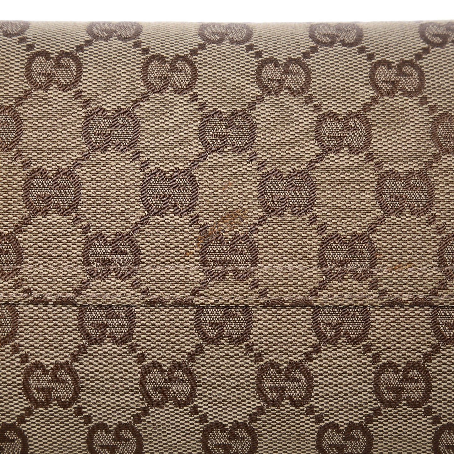 Monogram Studded Large Horsebit Clutch Dark Brown