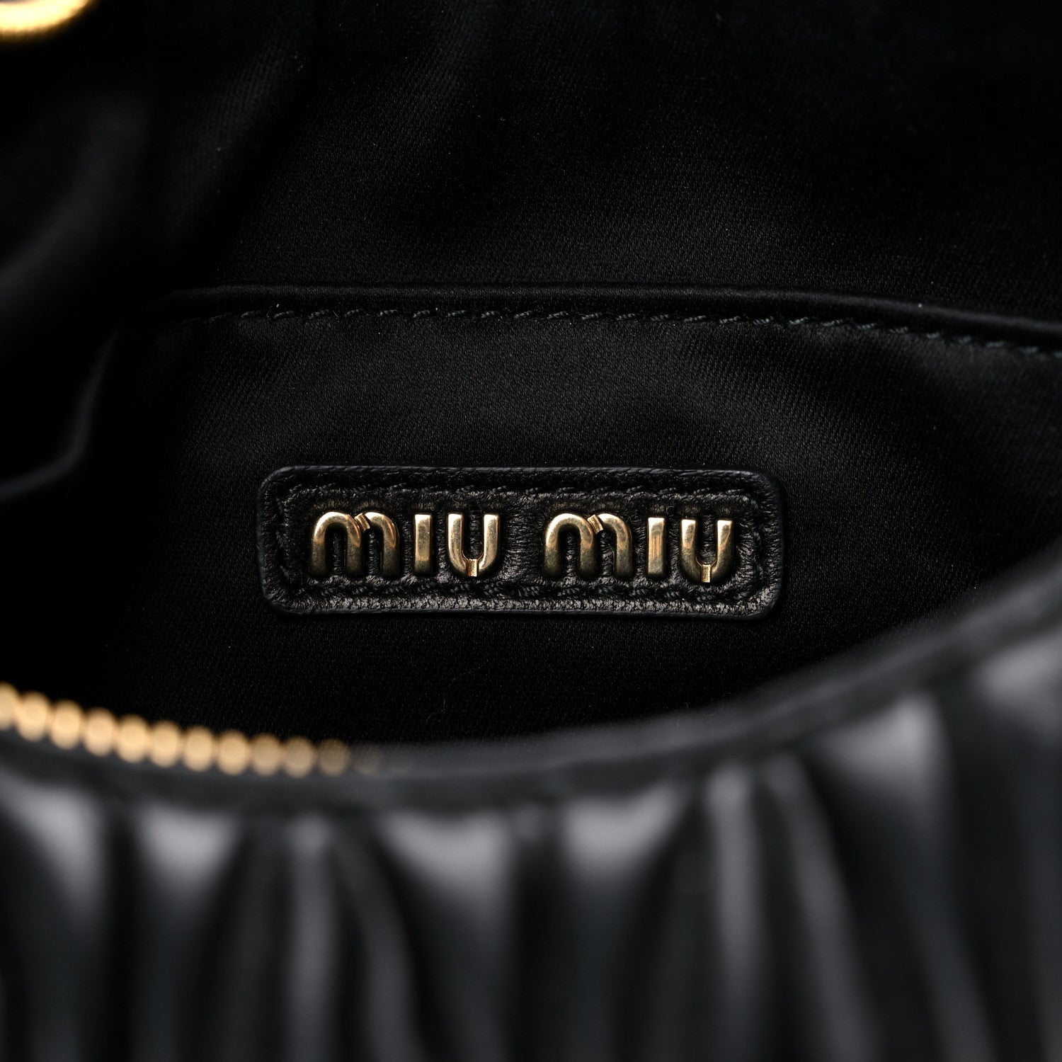 Miu Miu Nappa Matelasse Wander Large Hobo Black 6 of 8