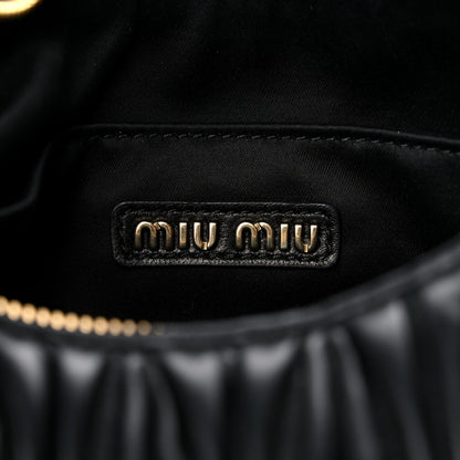 Miu Miu Nappa Matelasse Wander Large Hobo Black 6 of 8