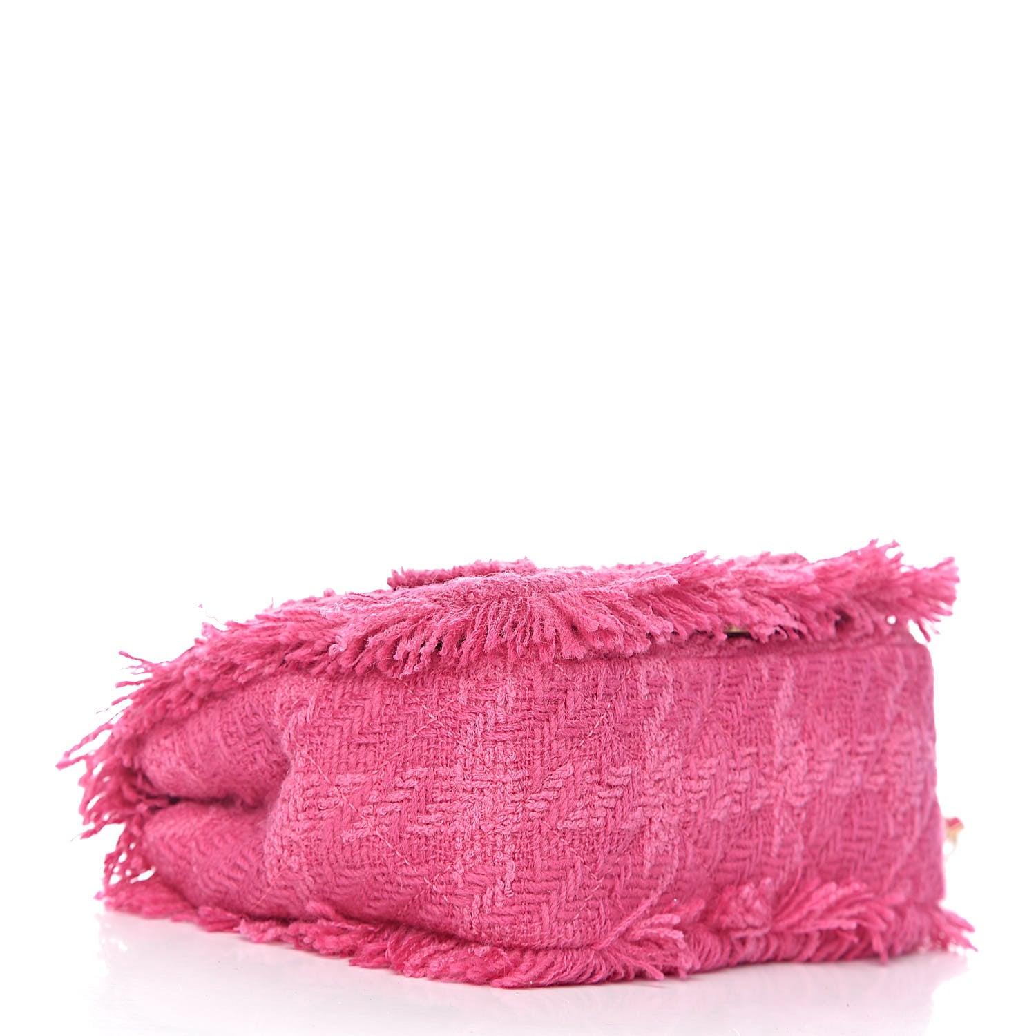 Chanel Wool Tweed Giant Logo Flap Bag Pink 4 of 10