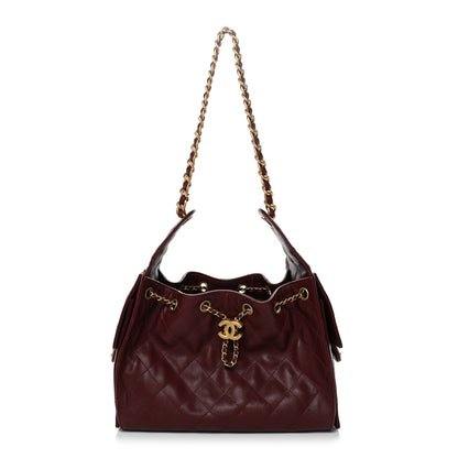 Chanel Caviar Quilted Small Chanel 25 Handbag Burgundy 1 of 13