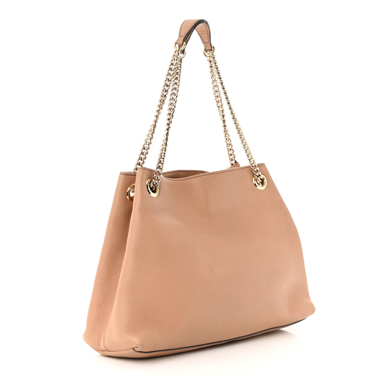Gucci Pebbled Calfskin Medium Soho Chain Shoulder Bag Camelia 3 of 14