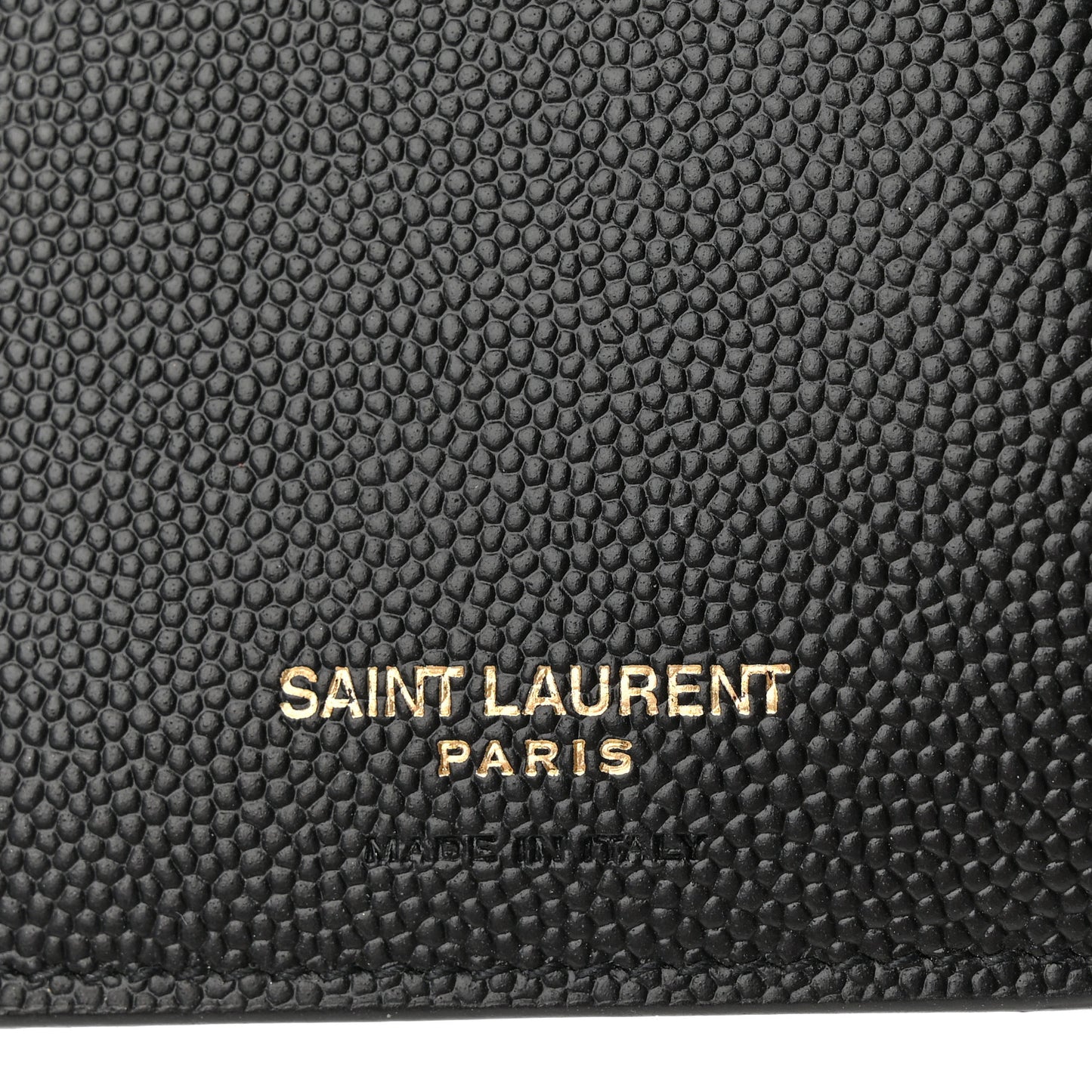 Grain De Poudre Matelasse Chevron Monogram Compact Tri Fold Wallet Black