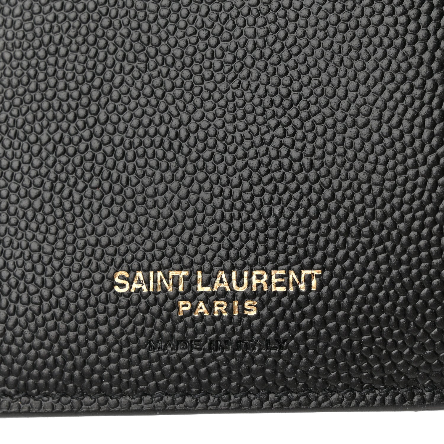 Saint Laurent Grain De Poudre Matelasse Chevron Monogram Compact Tri Fold Wallet Black 6 of 11