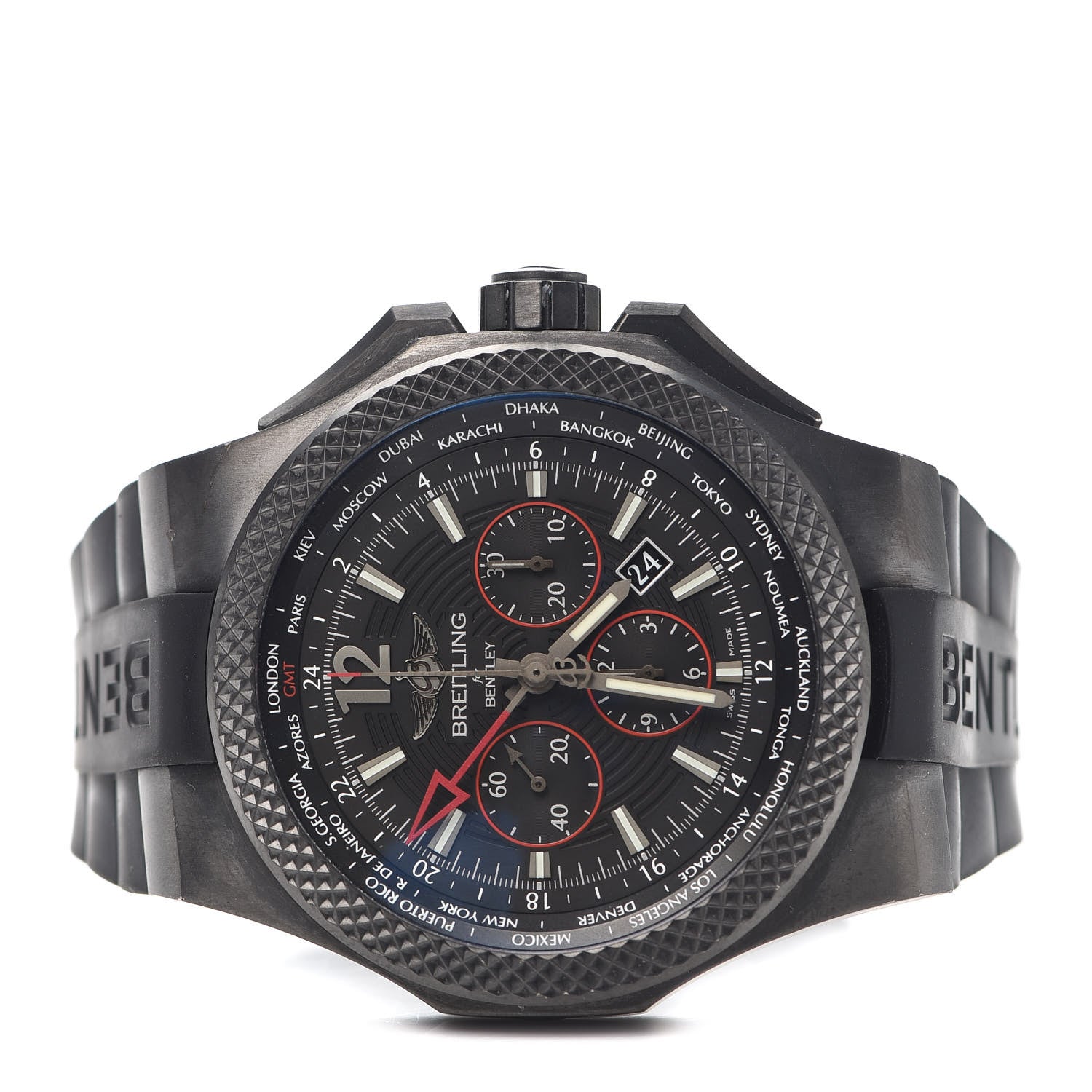 Breitling Carbon Rubber 45mm Bentley GMT B04 S Carbon Body Limited Edition Automatic Watch Black NB0434E5 2 of 6