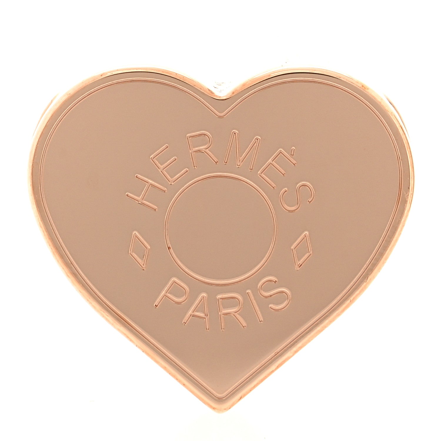 Hermes Permabrass Coeur Scarf Ring 1 of 3