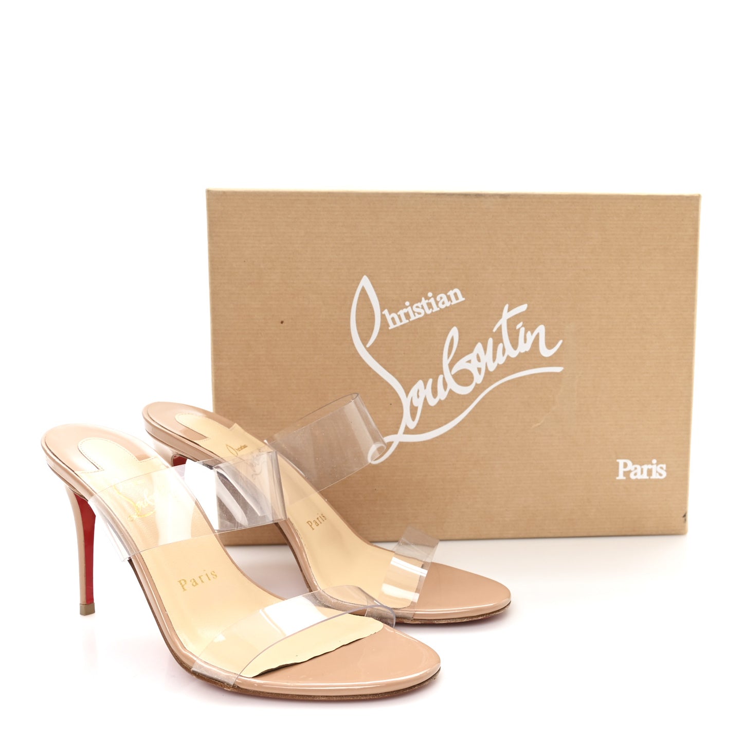 Patent PVC Just Nothing 85 Slide Sandals 37 Nude