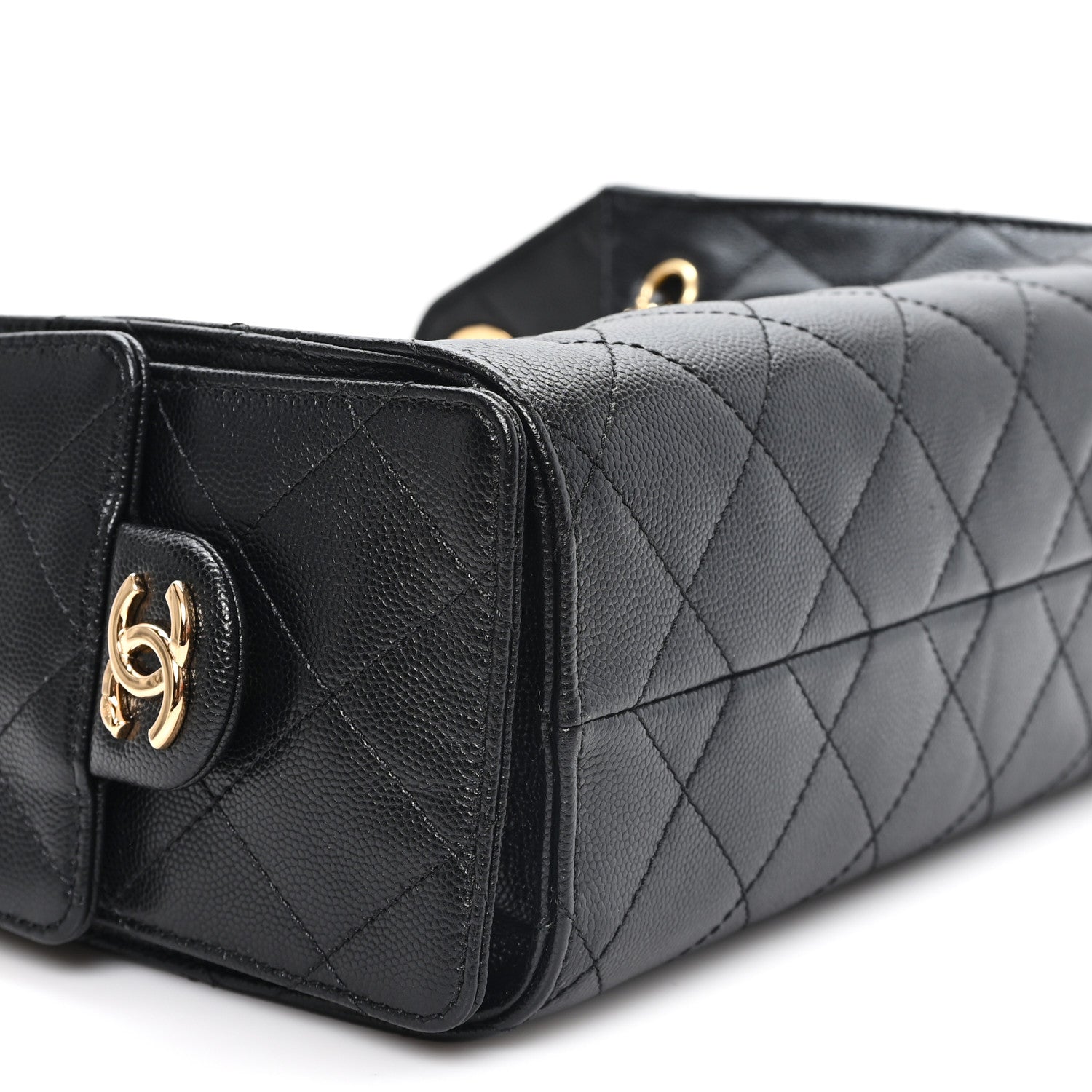 Chanel Caviar Quilted Mini Chanel 25 Handbag Black 9 of 10