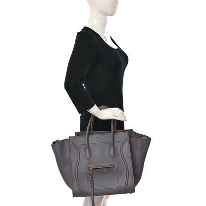 Celine Supple Calfskin Medium Phantom Luggage Grey 2 of 11