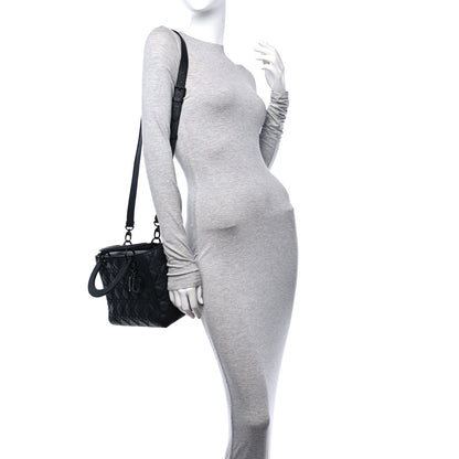 Christian Dior Ultra Matte Calfskin Cannage Medium Lady Dior Black 2 of 11