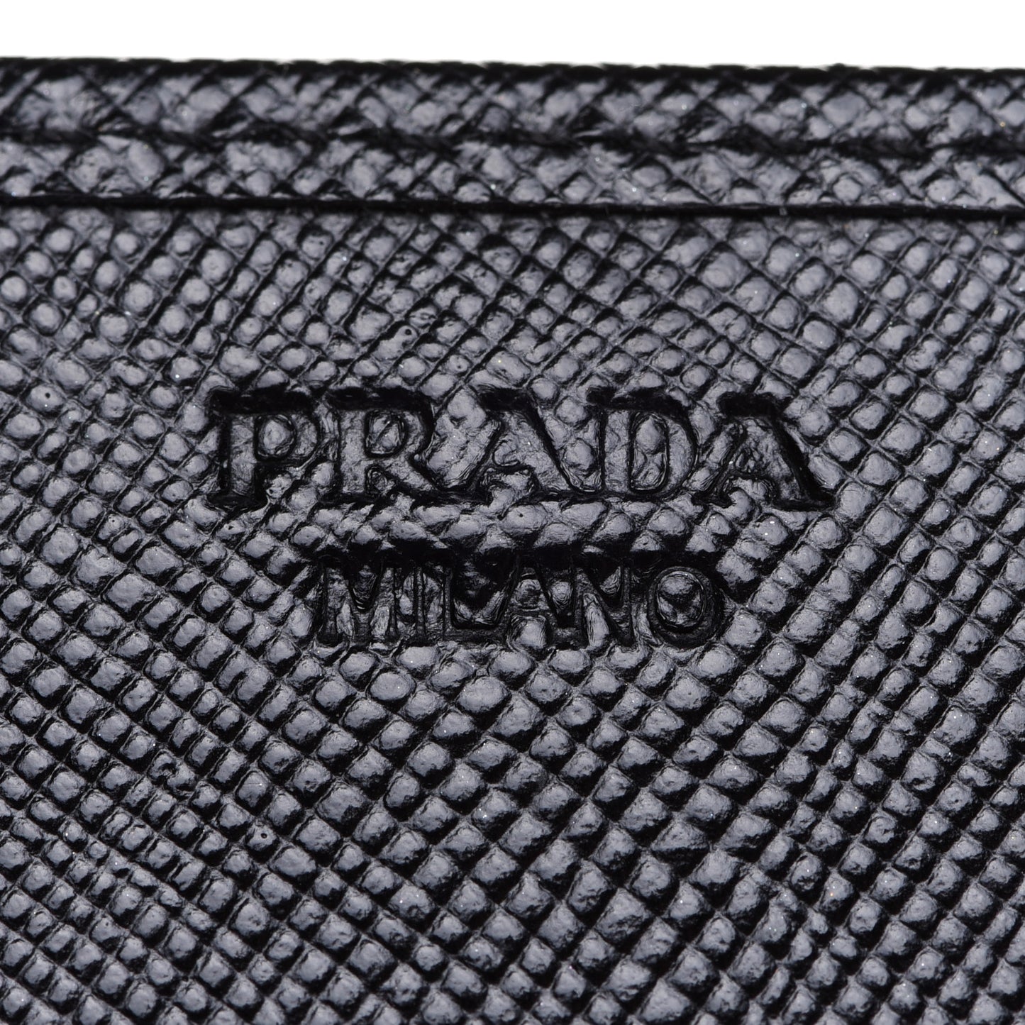 Saffiano Metal Mini Crossbody Wallet Nero Black