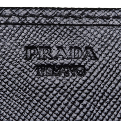 Prada Saffiano Metal Mini Crossbody Wallet Nero Black 8 of 11