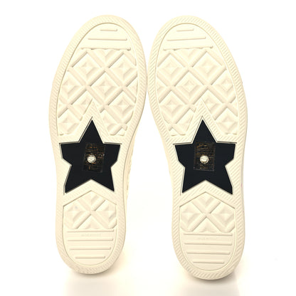 Christian Dior Canvas Embroidered Jardin D'Hiver Womens Walk'N'Dior Low Top Sneakers 39 White Gold 5 of 8