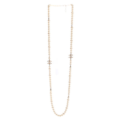 Chanel Pearl CC Star Necklace Light Gold 3 of 5