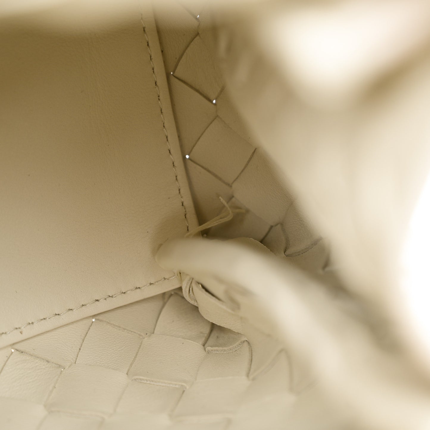 Nappa Intrecciato Small Parachute Shoulder Bag Sea Salt