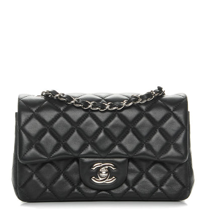 Chanel Lambskin Quilted Mini Rectangular Flap Black 1 of 7
