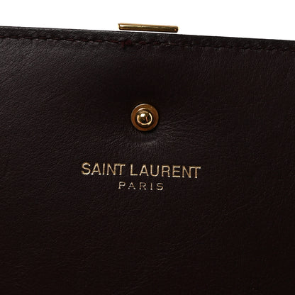 Saint Laurent Calfskin Classic Y Ligne Chain Wallet Wine 5 of 9