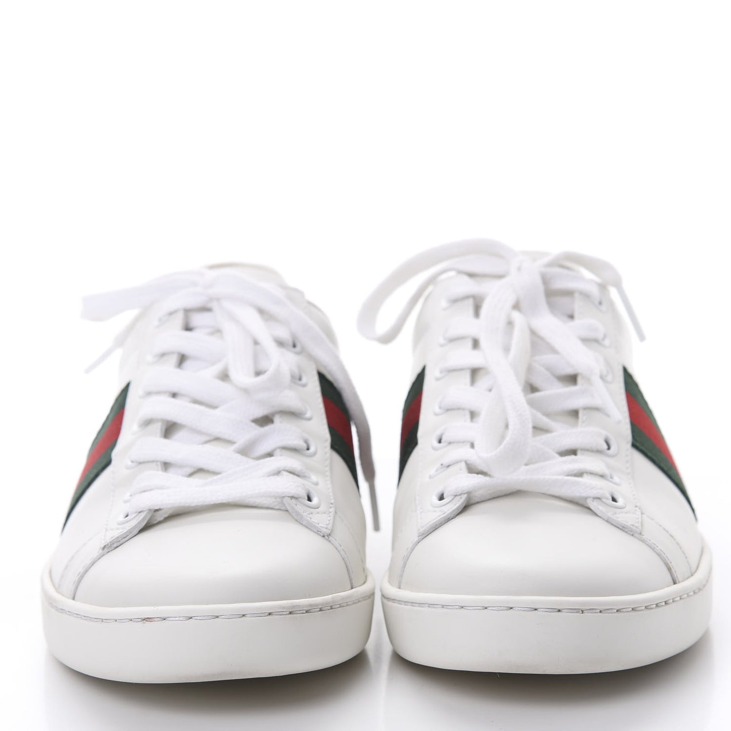 Calfskin Crocodile Web Ace Sneakers 37.5 White Green