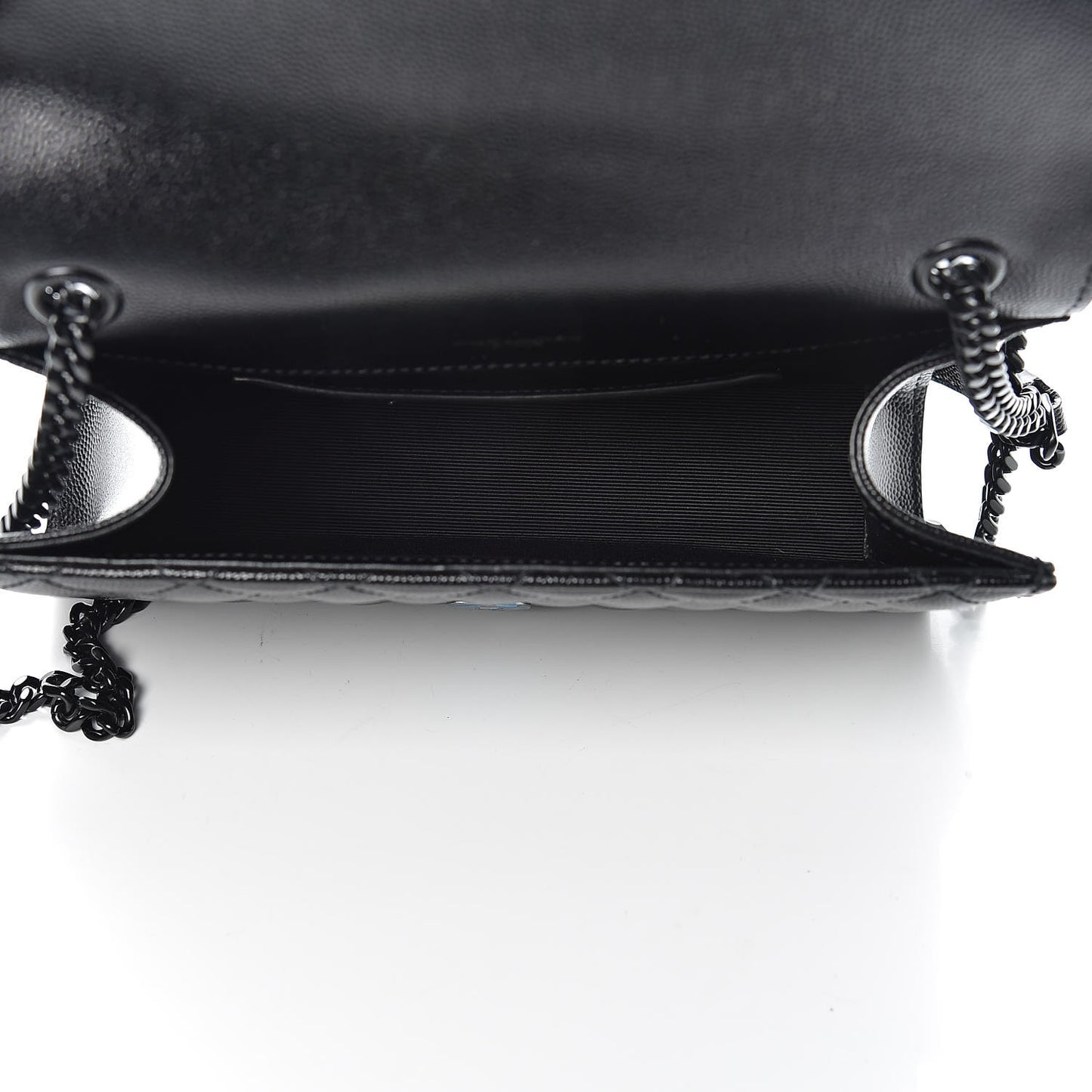 Grain De Poudre Tri-Quilt Monogram Small College Bag Black