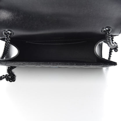 Saint Laurent Grain De Poudre Tri-Quilt Monogram Small College Bag Black 5 of 10