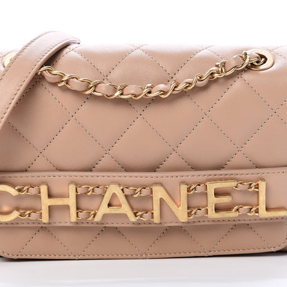 Chanel Calfskin Quilted Small Enchained Flap Beige 7 of 11