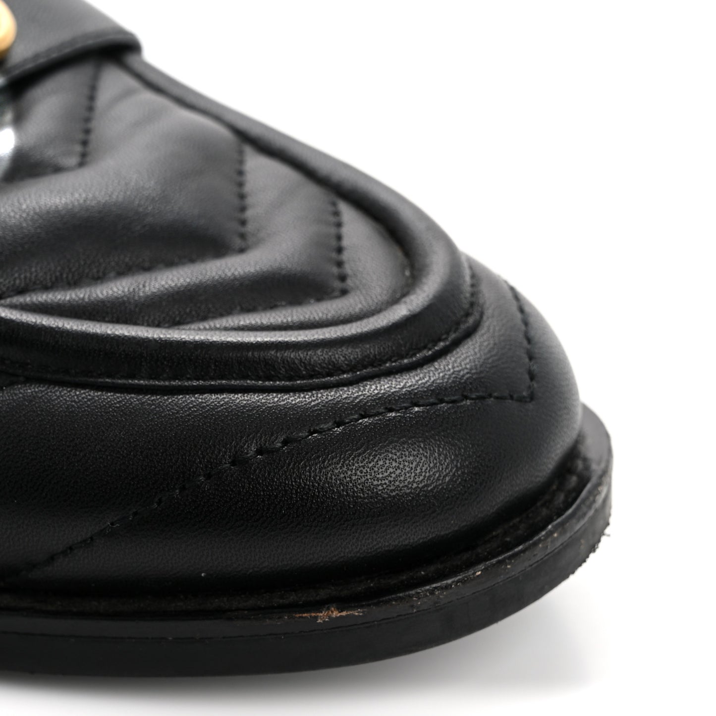 Nappa Matelasse Double G Marmont Loafers 37 Black