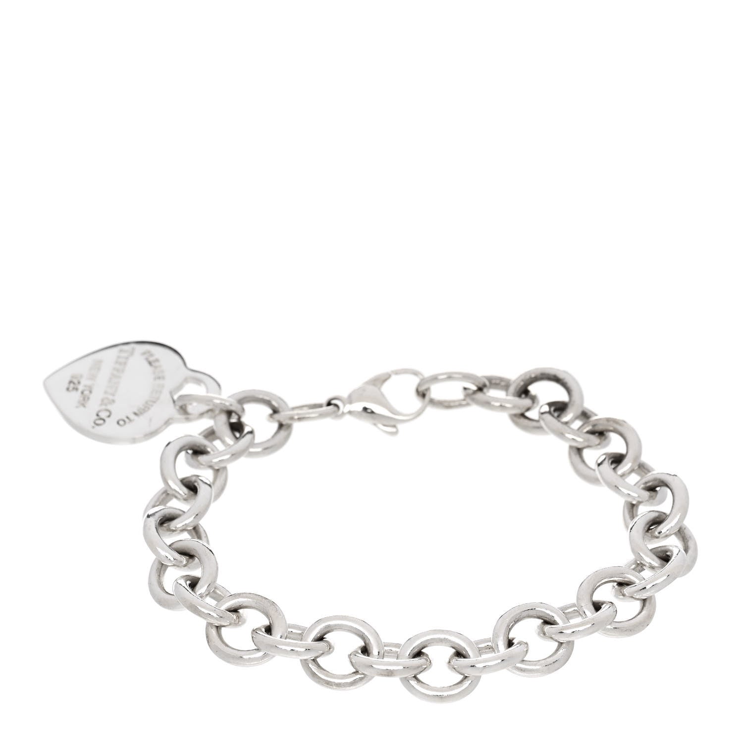 Tiffany Sterling Silver Return to Tiffany Heart Tag Charm Bracelet 2 of 4