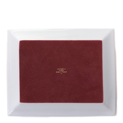 Hermes Porcelain Brandebourg Bandana Change Tray Rouge Cochenille 2 of 4
