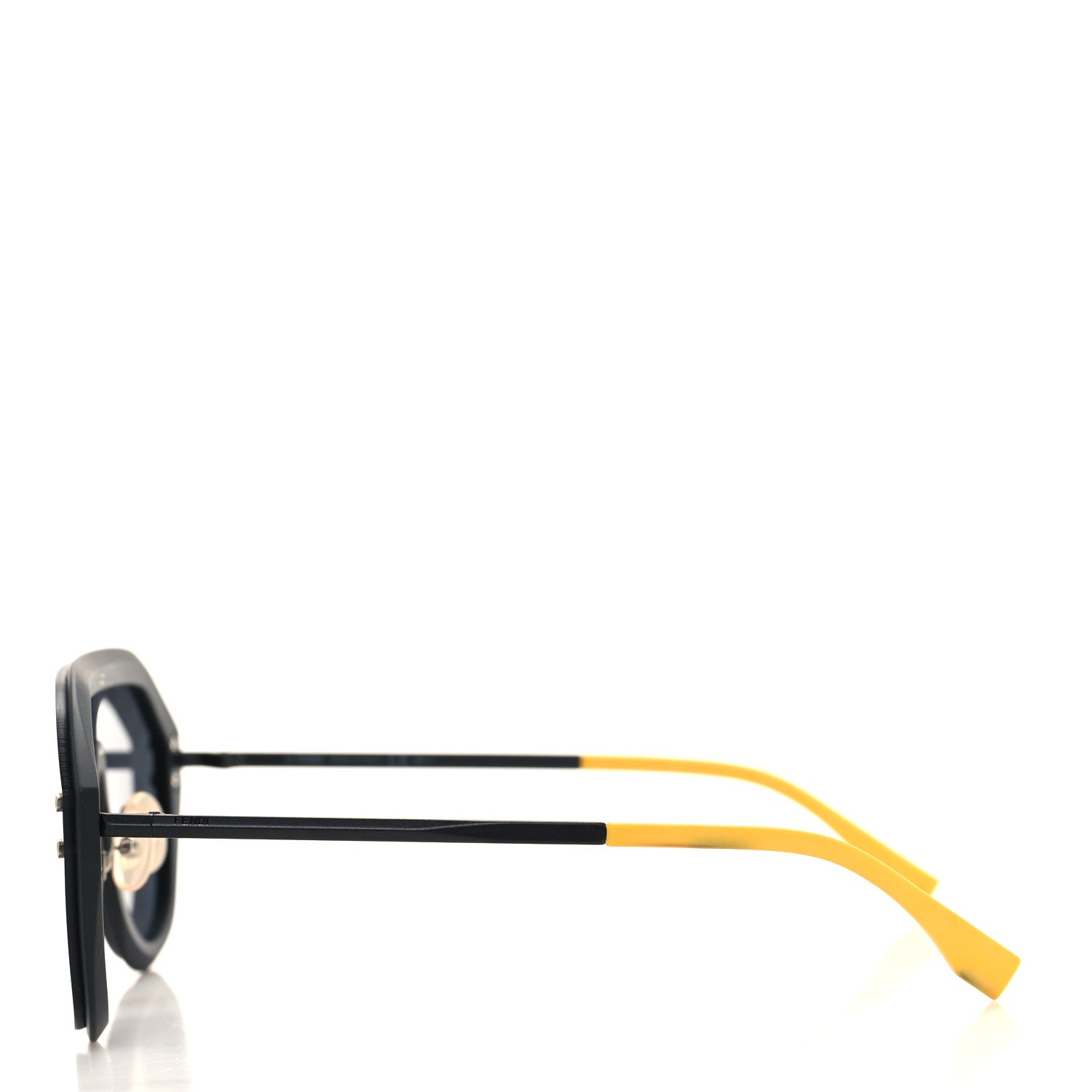 Fendi Rubber FF Fabulous Shield Sunglasses FF M0039/G/S Black Yellow 3 of 7
