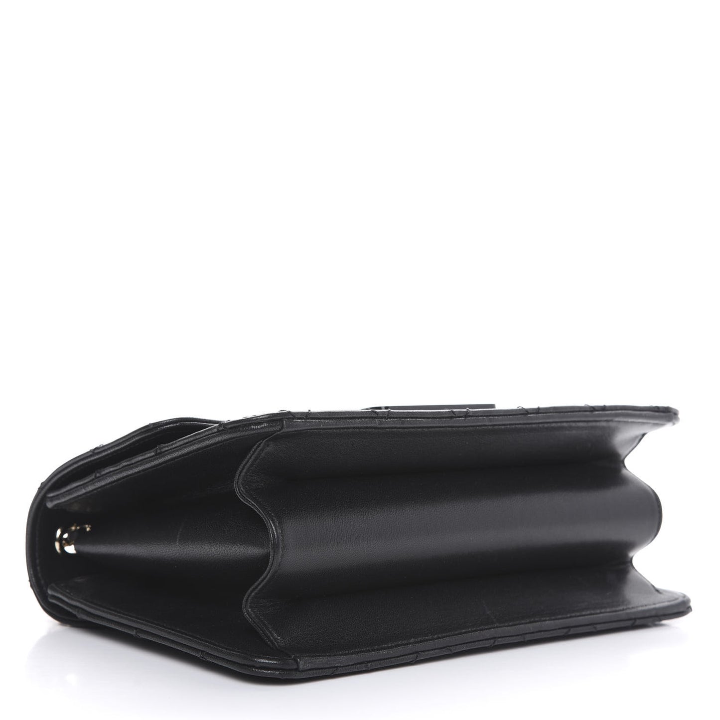 Sheepskin Quilted Beauty Lock Flap Black
