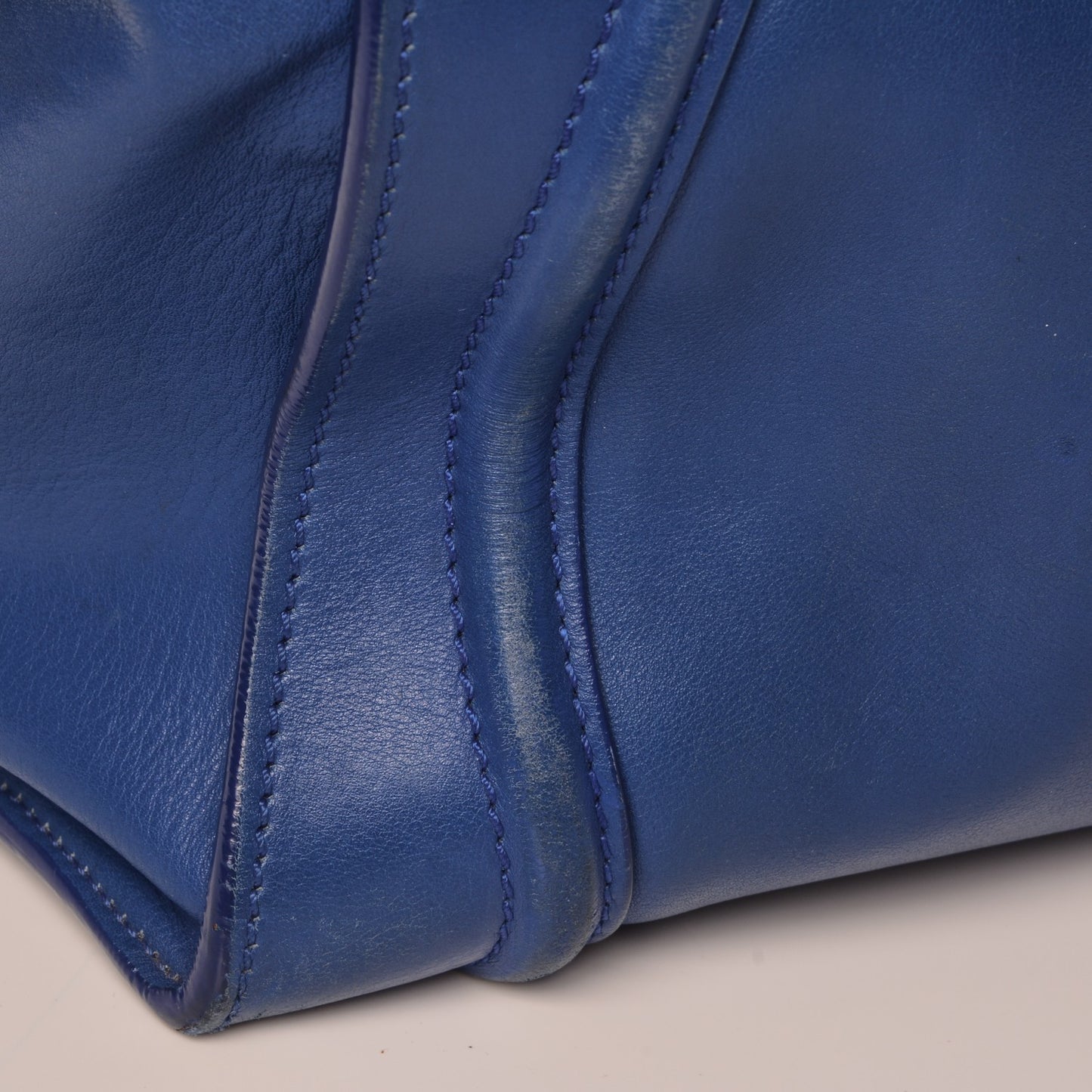 Smooth Calfskin Mini Luggage Electric Blue