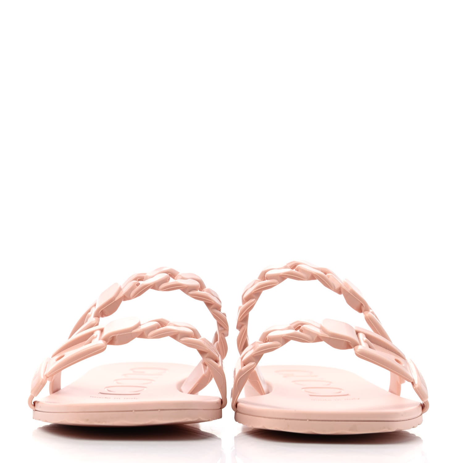 Gucci Rubber Womens Slide Sandals 40 Perfect Pink 2 of 4